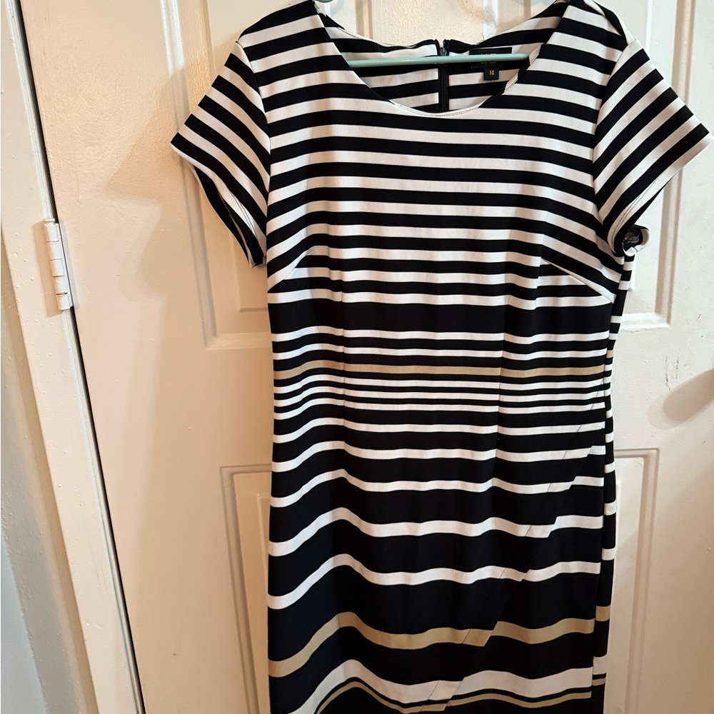 Cute Black and White Striped Dress
